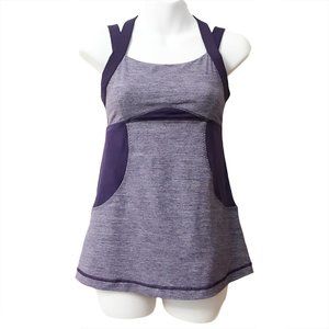 LULULEMON Double Cross Strapped Tank Top Purple 6
